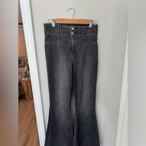 Grey Harper Heritage High Rise Flare Jeans